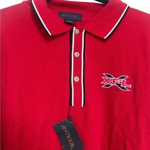 ANTIGUA  XFL Golf Polo New with Tags Size XL